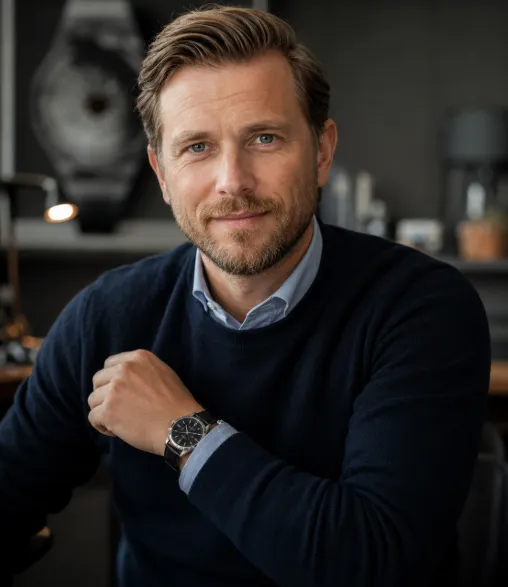 Per Axelsson, skribent och klockentusiast på Denzel of Sweden